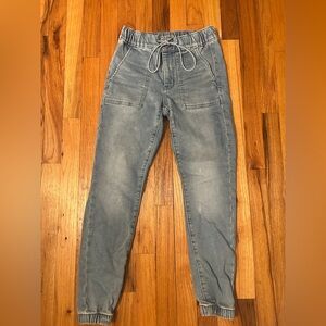 American Eagle Outfitters Denim Blue drawstring waist stretchy jeans